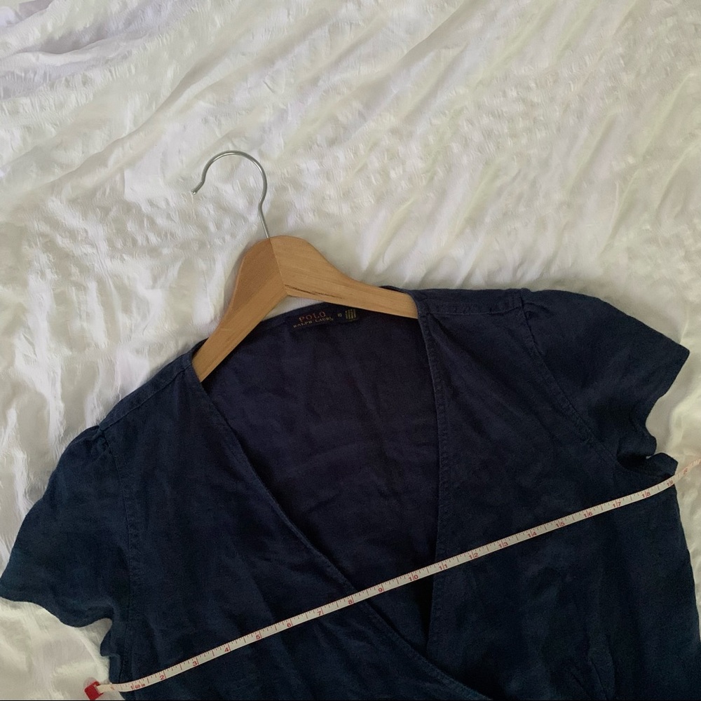 New Ralph Lauren Maxi Linen Navy Maxi Dress - Picture 12 of 16